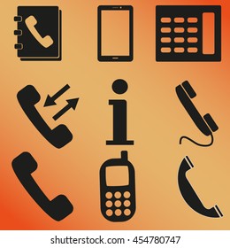 Phone icons set