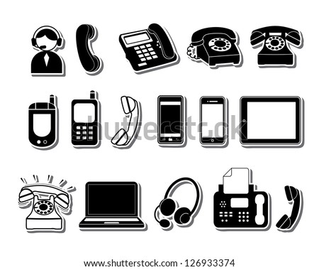 Phone icons set