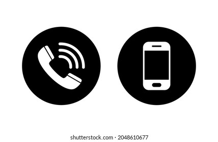 Phone icons set. Call sign and symbol. telephone symbol