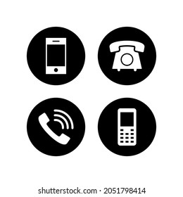 Phone icons set. Call sign and symbol. telephone symbol
