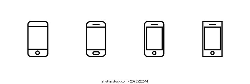 Phone icons set. Call sign and symbol. telephone symbol