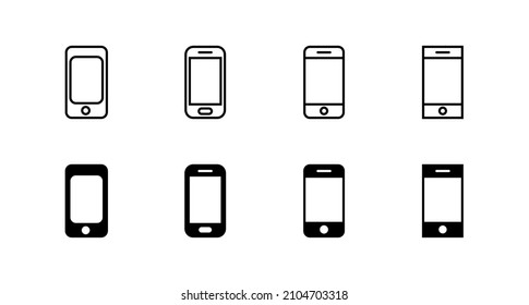 Phone icons set. Call sign and symbol. telephone symbol