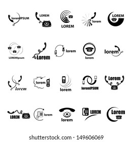 Phone Icons Set - Isolated On White Background - Vector Illustration, Graphic Design Editable For Your Design. Phone Logo