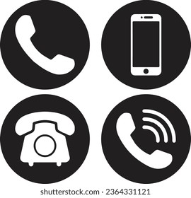 
Los iconos de teléfono establecen el arte vectorial.