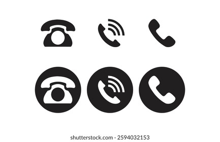 Phone Icons Set Vector Design