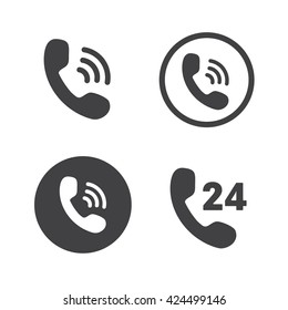 Phone icons set vector illustrator. Phone black logo. Phone icons sign eps10