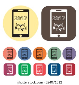 Phone icons set.Vector illustration
