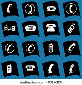 phone icons, signs, illustrations set. telephone icons collection.