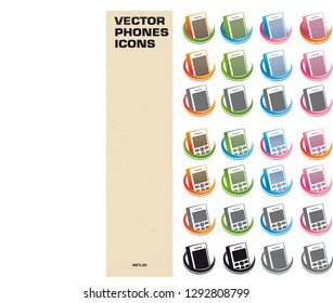 Phone icons vector