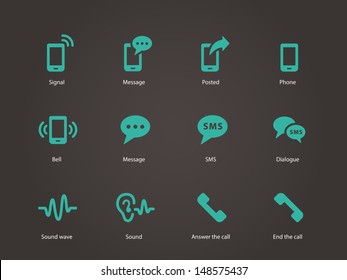 Phone icons. Vector illustration.