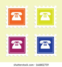 Phone icons, vector illustration 