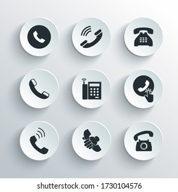 ilustración vectorial de iconos de teléfono aislada con fondo blanco. Icono móvil conjunto de ilustración vectorial. 
