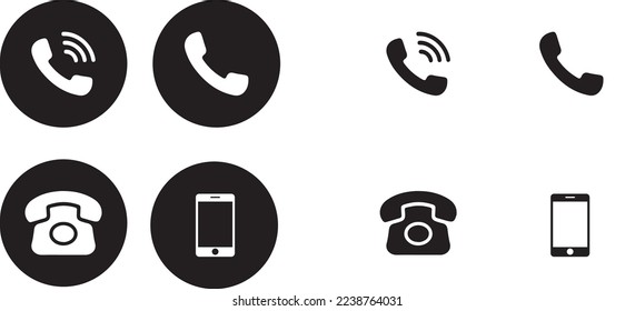 Phone icons vector illustration pictogram phone symbol telephone  vector