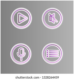 Phone icons vector and set