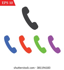 Phone Icon.Telephone receiver icon vector 