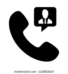 Phone icon.Telephone receiver vector icon. - Vector