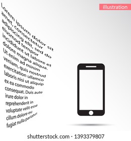 phone icon,vector illustration . Lorem Ipsum Illustration design