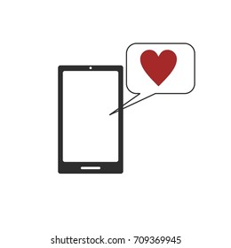 Phone illustration with message
