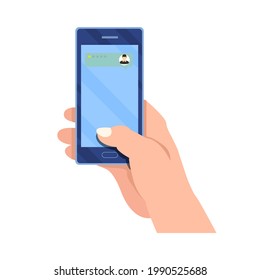 phone image with people ratings and comments, vector illustration