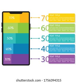 a phone info graphic with text