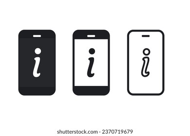 Info-Symbol für das Telefon. Illustrationsvektor