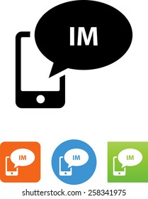 Phone with instant message icon