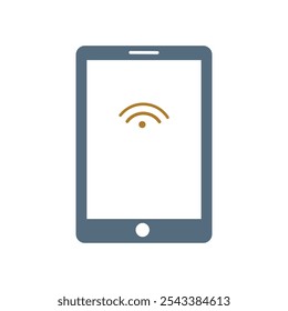Phone with internet connection logo icon vector art.