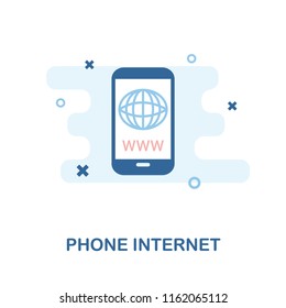 Phone Internet creative icon. Simple element illustration. Phone Internet concept symbol design from mobile phone collection. Can be used for web, mobile and print. web design, apps, software, print.