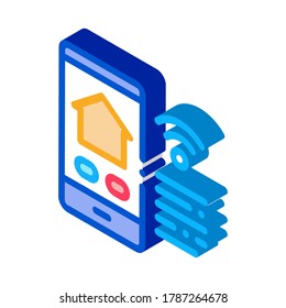 Telefon und Internet-Symbol Vektor. Isometrisches Telefon- und Internetzeichen. farbige einzelne Symbolillustration