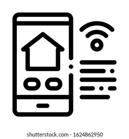Phone and Internet Icon Vector. Outline Phone and Internet Sign. Isolated Contour Symbol Illustration