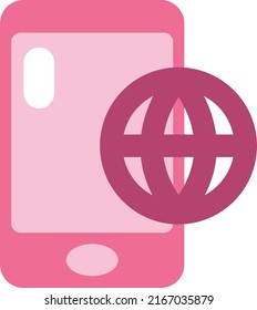Phone internet, illustration, vector on a white background.