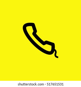 Phone isolated minimal single flat linear icon for application and info-graphic. Contact line vector icon for websites and mobile minimalistic flat design.
