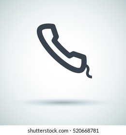 Phone isolated minimal single flat linear icon for application and info-graphic. Contact line vector icon for websites and mobile minimalistic flat design.