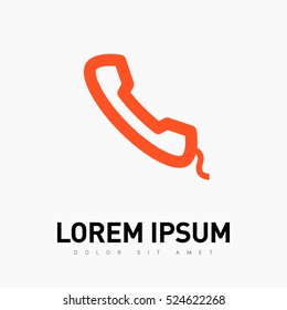 Phone isolated minimal single flat linear icon for application and info-graphic. Contact line vector icon for websites and mobile minimalistic flat design.