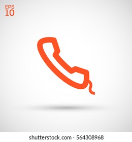Phone isolated minimal single flat linear icon for application and info-graphic. Contact line vector icon for websites and mobile minimalistic flat design.
