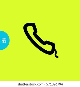 Phone isolated minimal single flat linear icon for application and info-graphic. Contact line vector icon for websites and mobile minimalistic flat design.