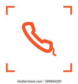 Phone isolated minimal single flat linear icon for application and info-graphic. Contact line vector icon for websites and mobile minimalistic flat design.