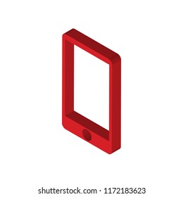 Phone isometric left top view 3D icon