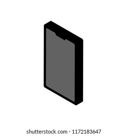 Phone isometric left top view 3D icon