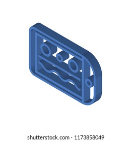 Phone isometric left top view 3D icon