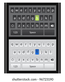 Phone Keyboard In White And Black Color