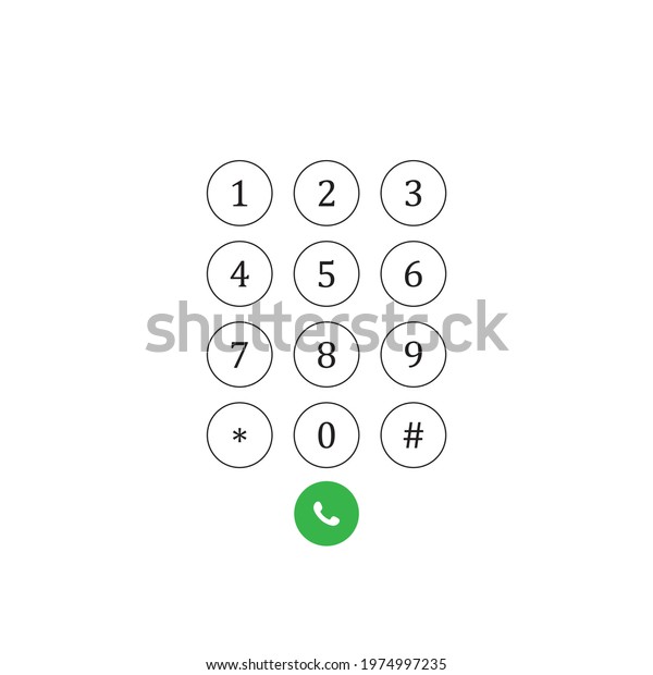 \
Phone\
keypad. Dialing keypad. Vector\
illustration