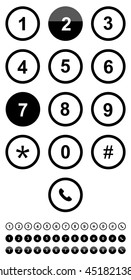 A Phone keypad on touchscreen device