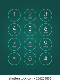 phone keypad in touchscreen device