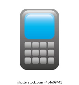 phone with keys vector,  isolated vector illustration