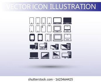 Phone laptop vector work work with computer icons