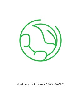 Phone with leaf logo template vector icon design