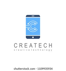 Phone Letter C Logo, Phone Technology Logo