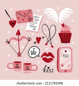 Phone letter cake bow arrow valentine's day
