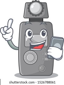 With phone light meter character the shape mascot